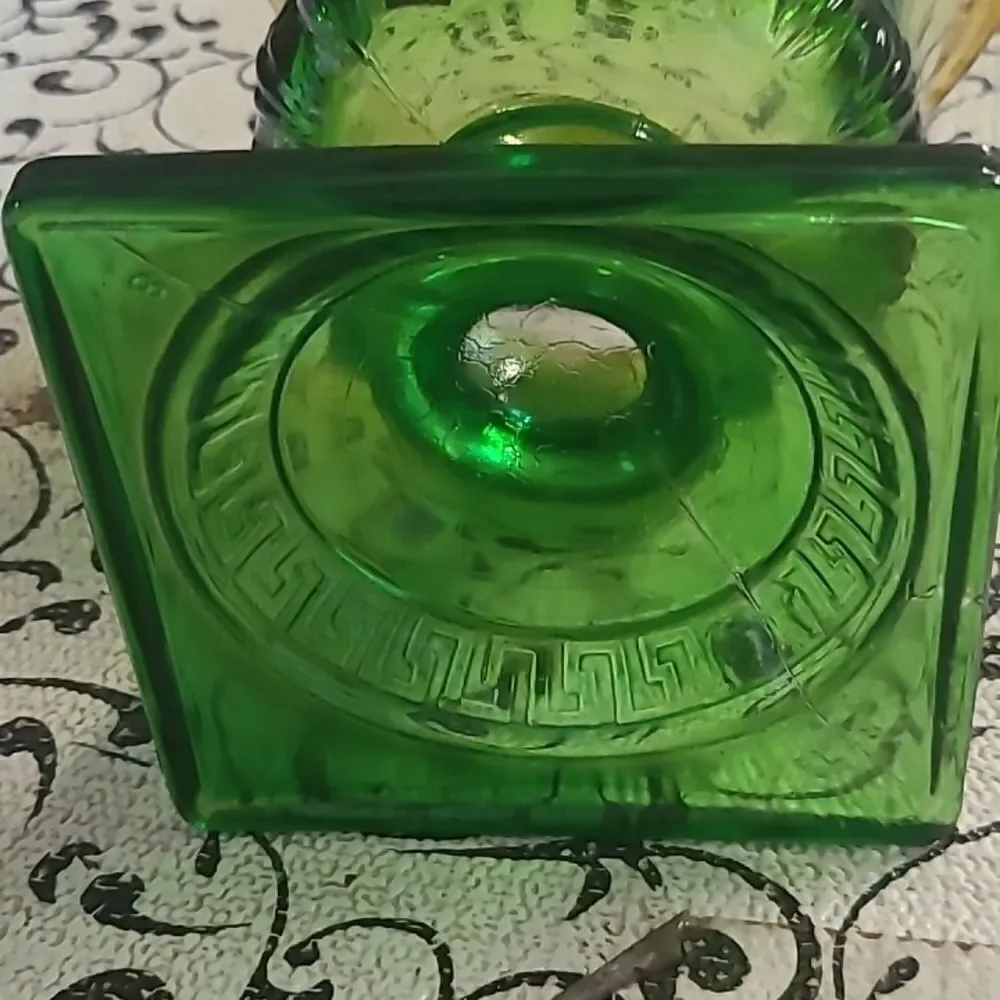 Vintage Green Glass Vase